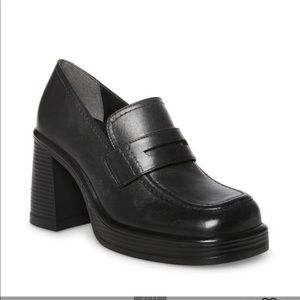 Steve Madden | Square Toe Platform Casual Style Plain Leather Block Heels